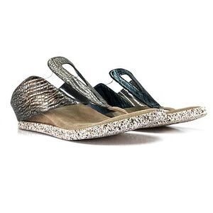 NEW SIZE 10 Elegant Metallic Women's REVERSIBLE Sandals